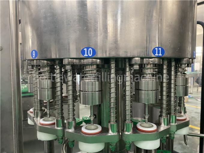 4.88kw 350 मिलीलीटर 25 डिग्री ग्लास बोतल का रस भरने की मशीन रोटरी रिंसिंग बुर्ज 1