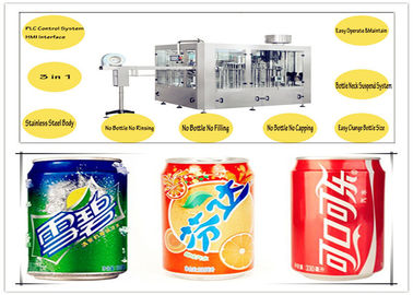 3000kg Glass Bottle Carbonated Drink Filling Machine With Touch Screen Control